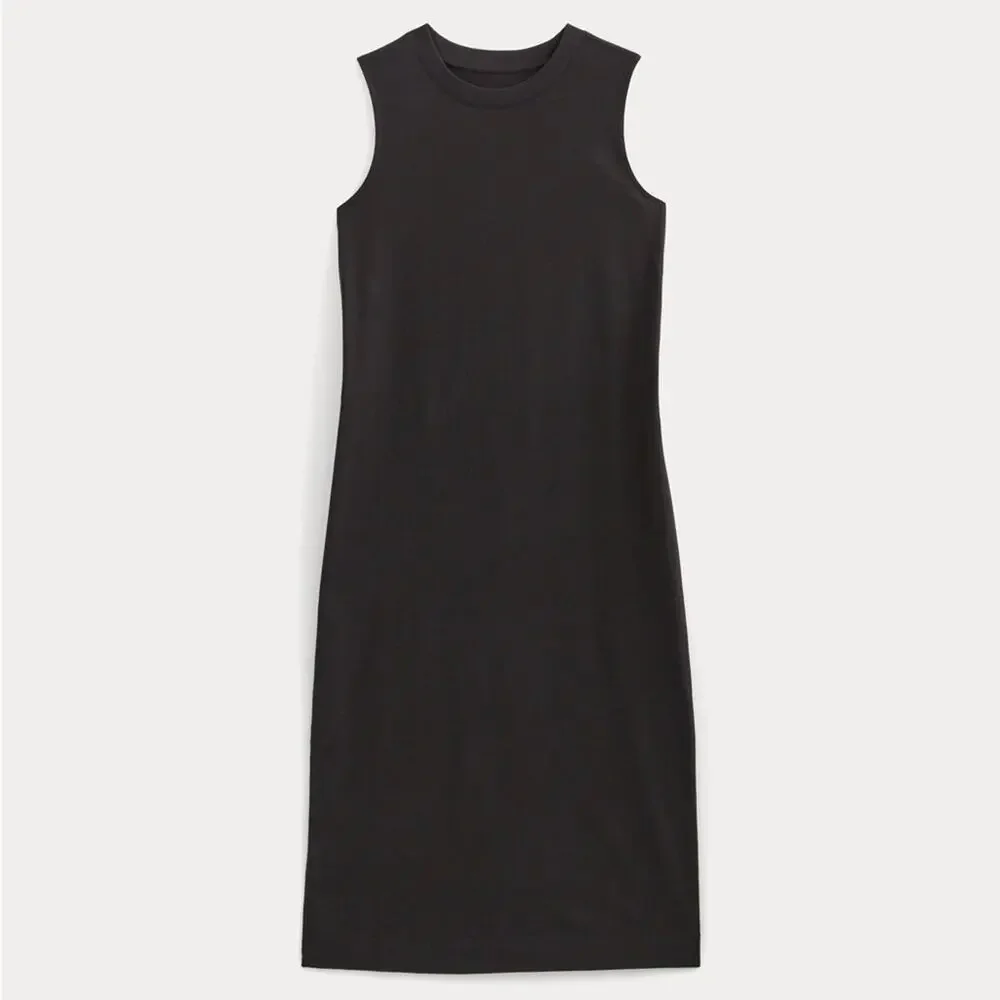 Everlane The Weekend Tank Dress Black Size XS Midi Organic Cotton NEW Perfect - Picture 5 of 11